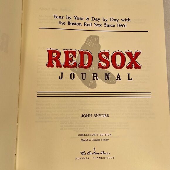 RED SOX JOURNAL COLLECTORS EDITION NEW!  BOUND IN GENUINE LEATHER - Picture 2 of 3